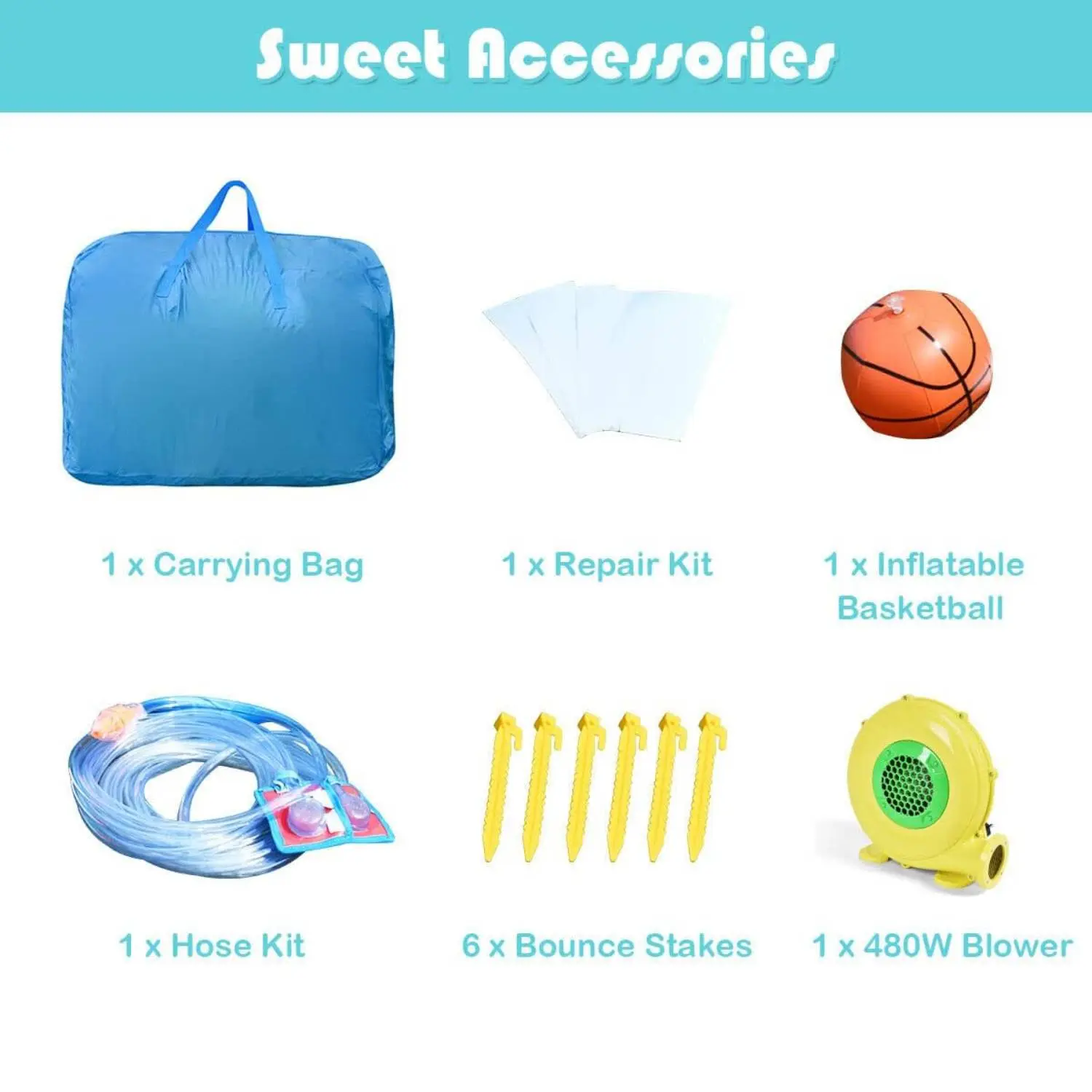 Costzon Inflatable Mighty Bounce House with Air Blower