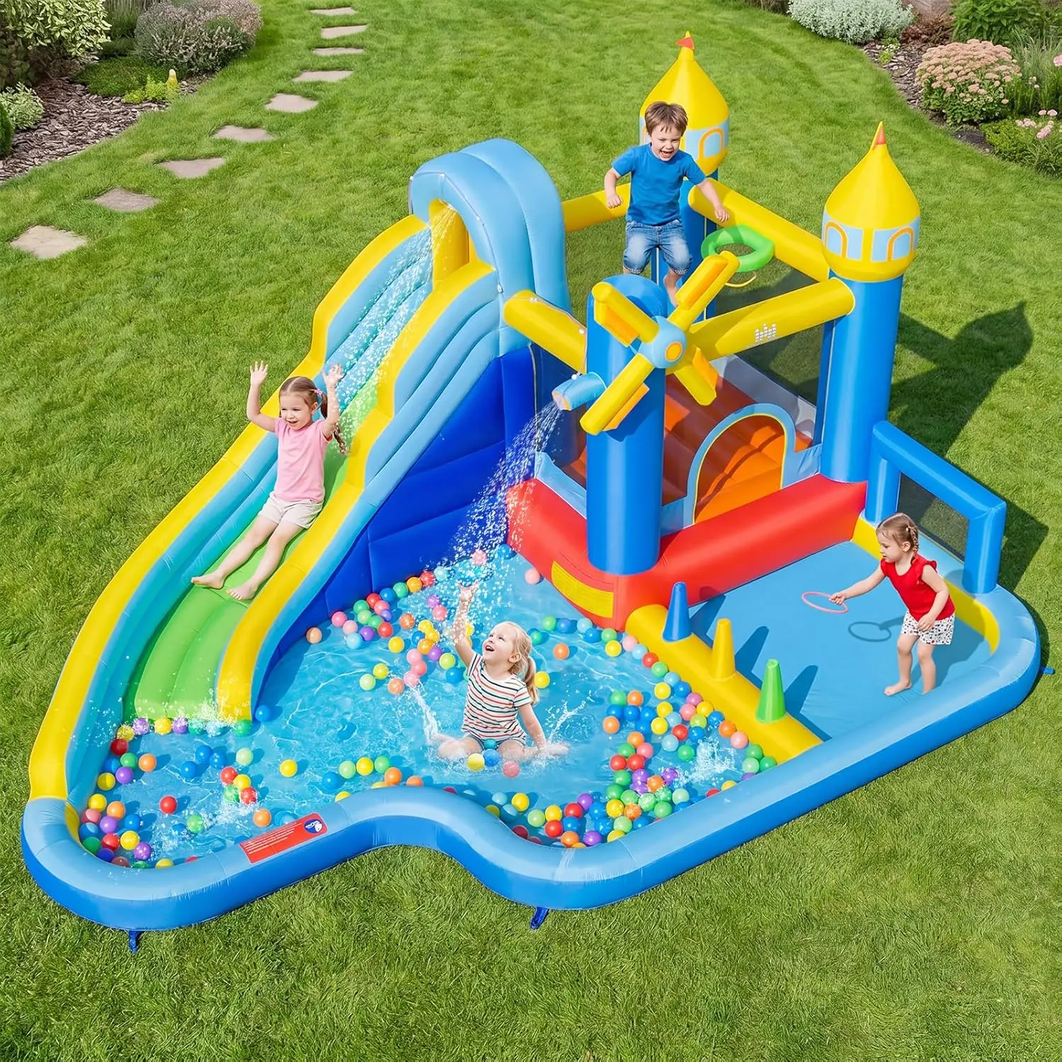 Costzon Inflatable Mighty Bounce House with Air Blower