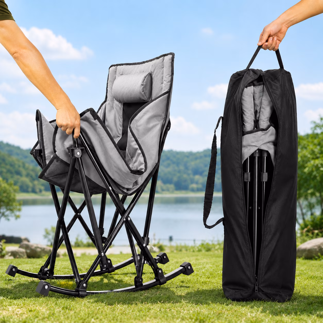 Portable Heated Rocking Chair