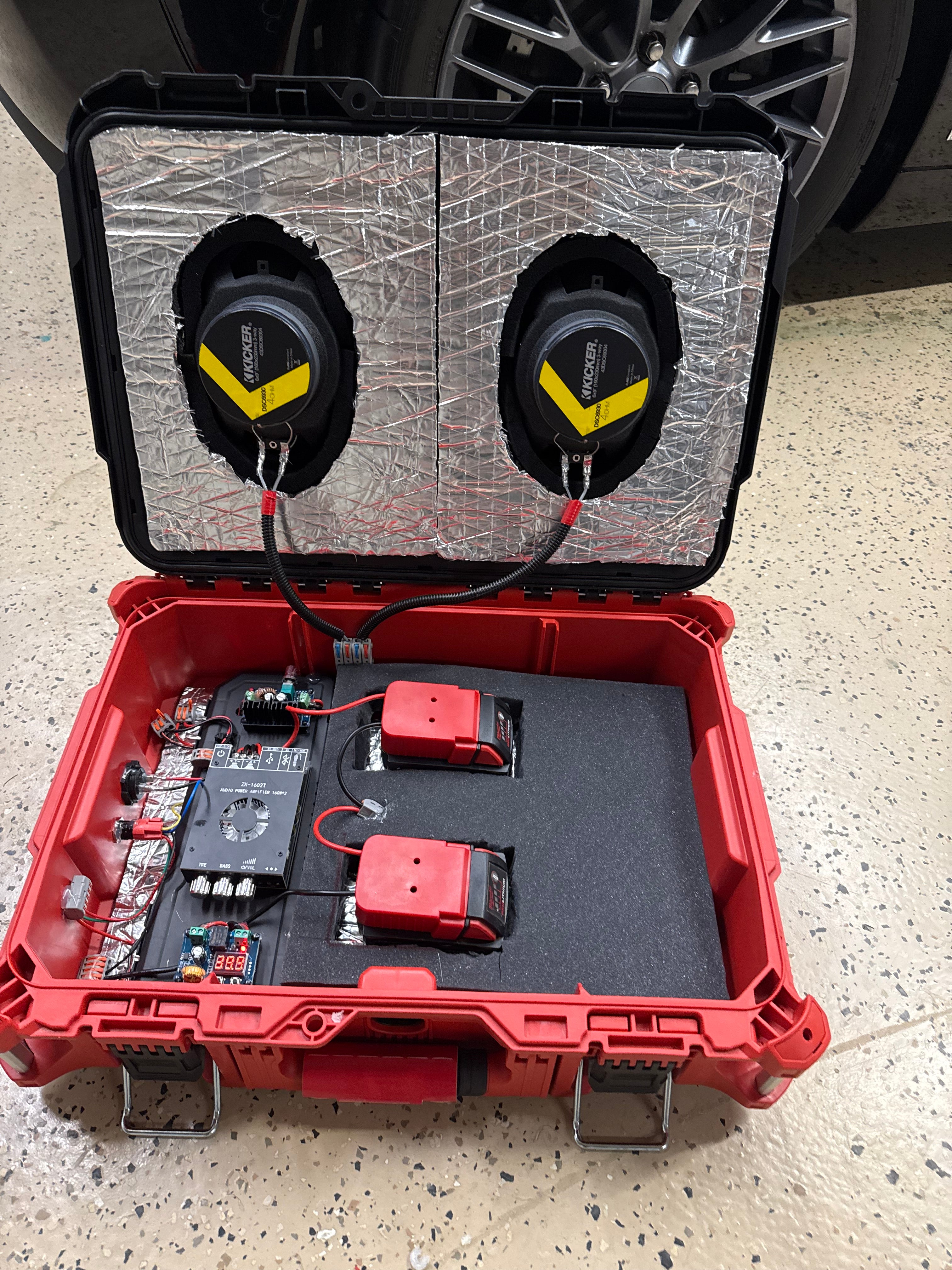  Rugged Hard Case Boombox Powered 
