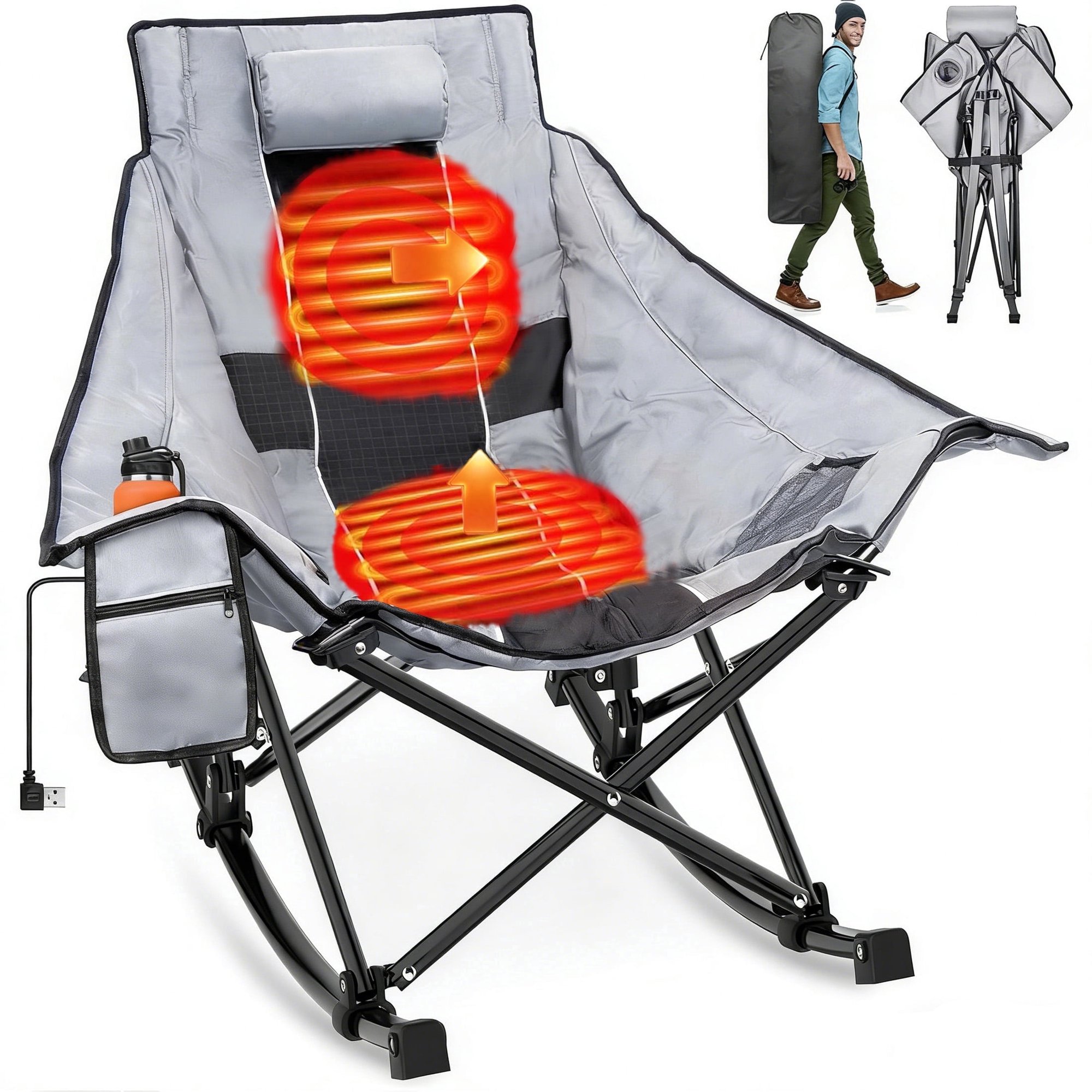 Portable Heated Rocking Chair