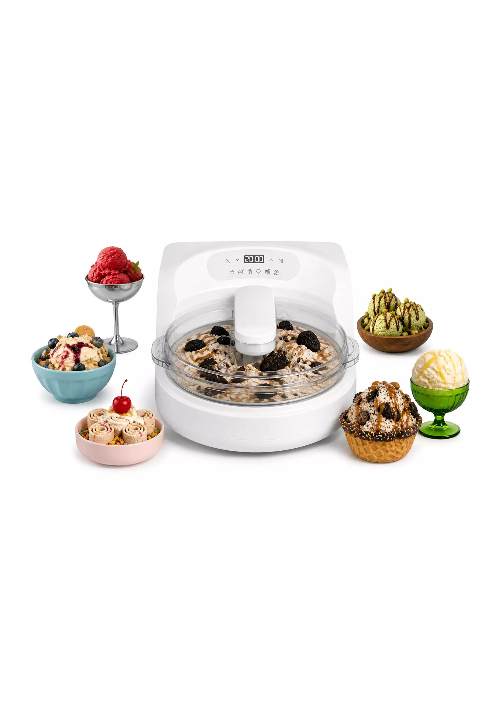 All-in-One Frozen Dessert Maker | Make Ice Cream, Rolled Ice Cream, Gelato & Sorbet In Minutes, No Pre-Freezing Needed
