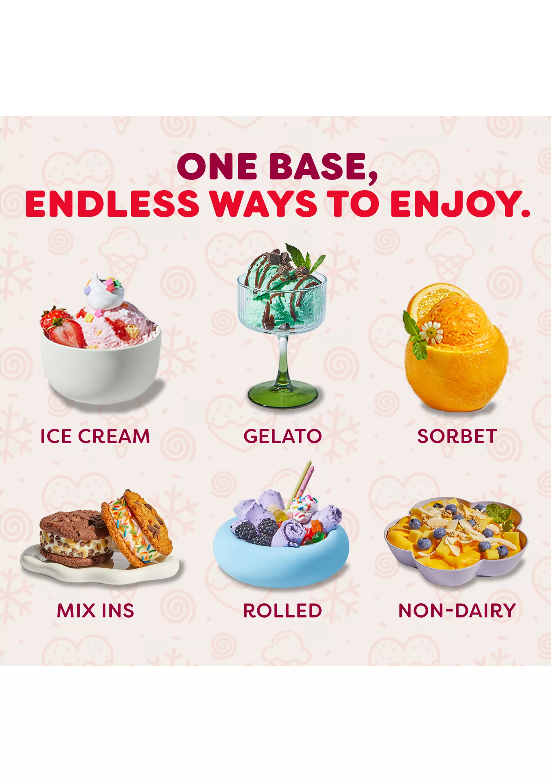 All-in-One Frozen Dessert Maker | Make Ice Cream, Rolled Ice Cream, Gelato & Sorbet In Minutes, No Pre-Freezing Needed