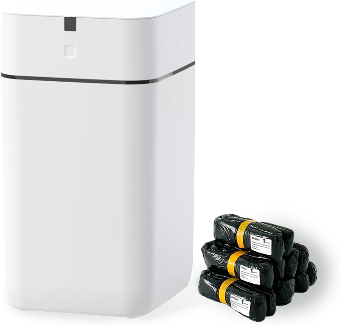  🎉 (Summer Sale!) 🎉4-Gallon Smart Motion-Sensor Trash Can – Touchless, Self-Sealing & Auto-Changing for Kitchen, Bathroom & Bedroom (6 Refill Rings Included)