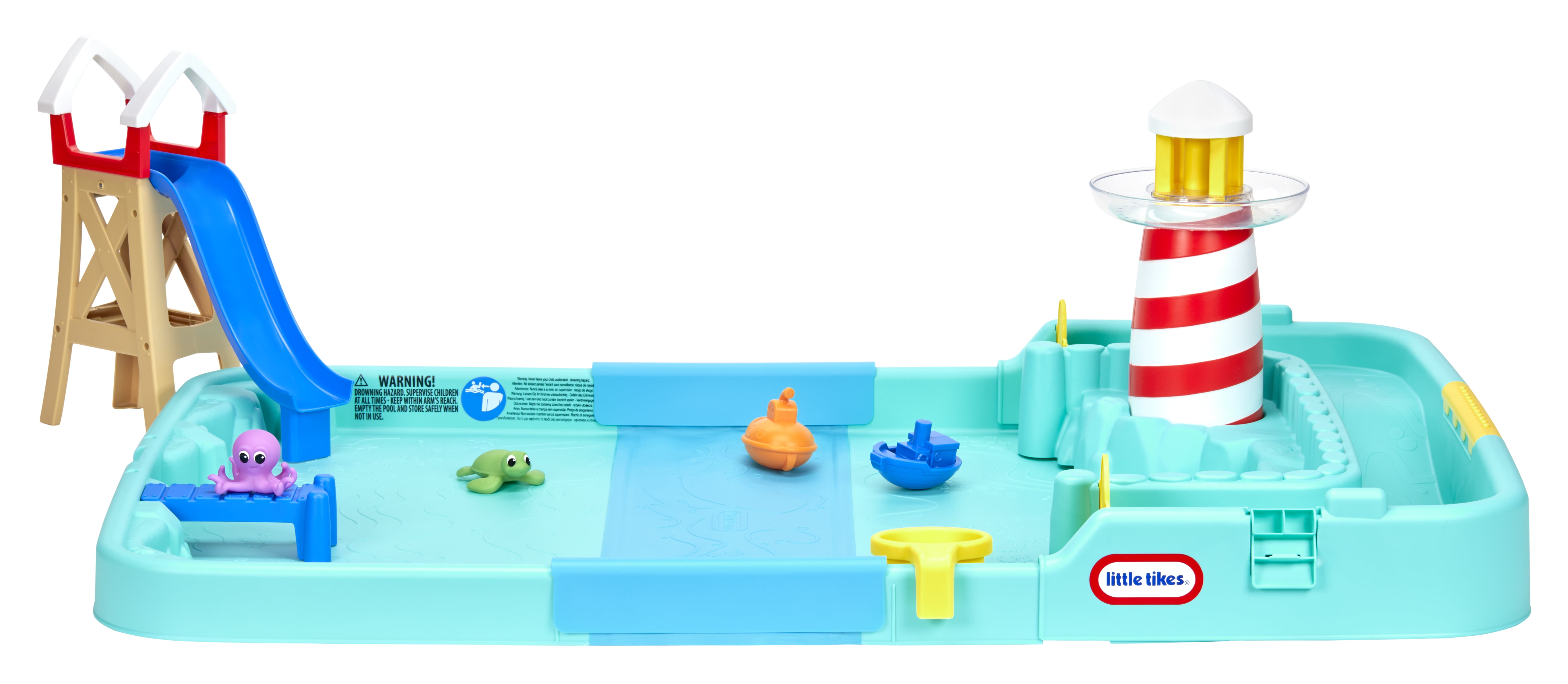  Tikes Splash Beach Water Table and Splash Pad, for Ages 2+ Years, Blue