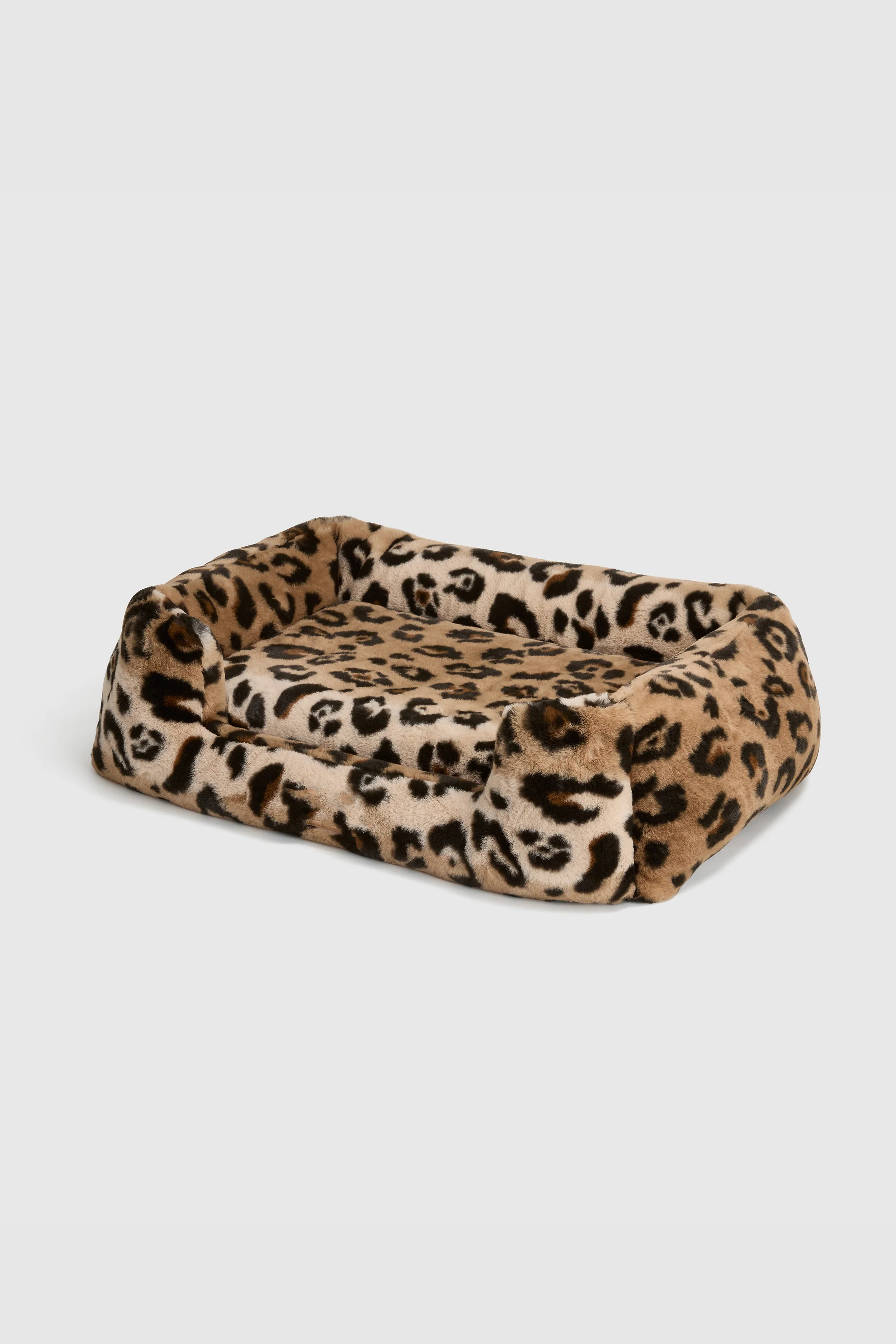 Leopard print pet bed