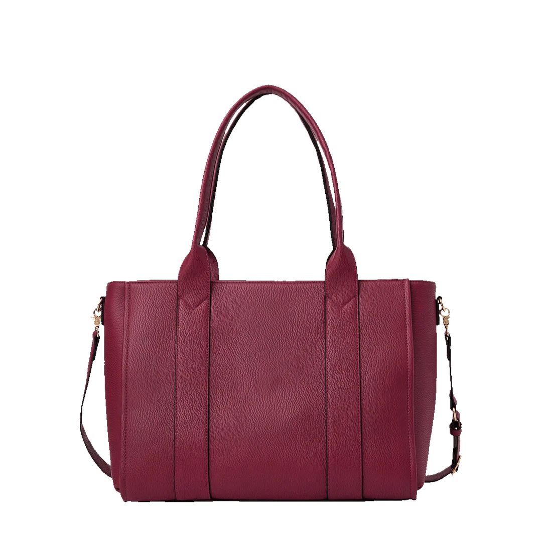 🔥Large Capacity Vegan Leather Work & Travel Tote Bag