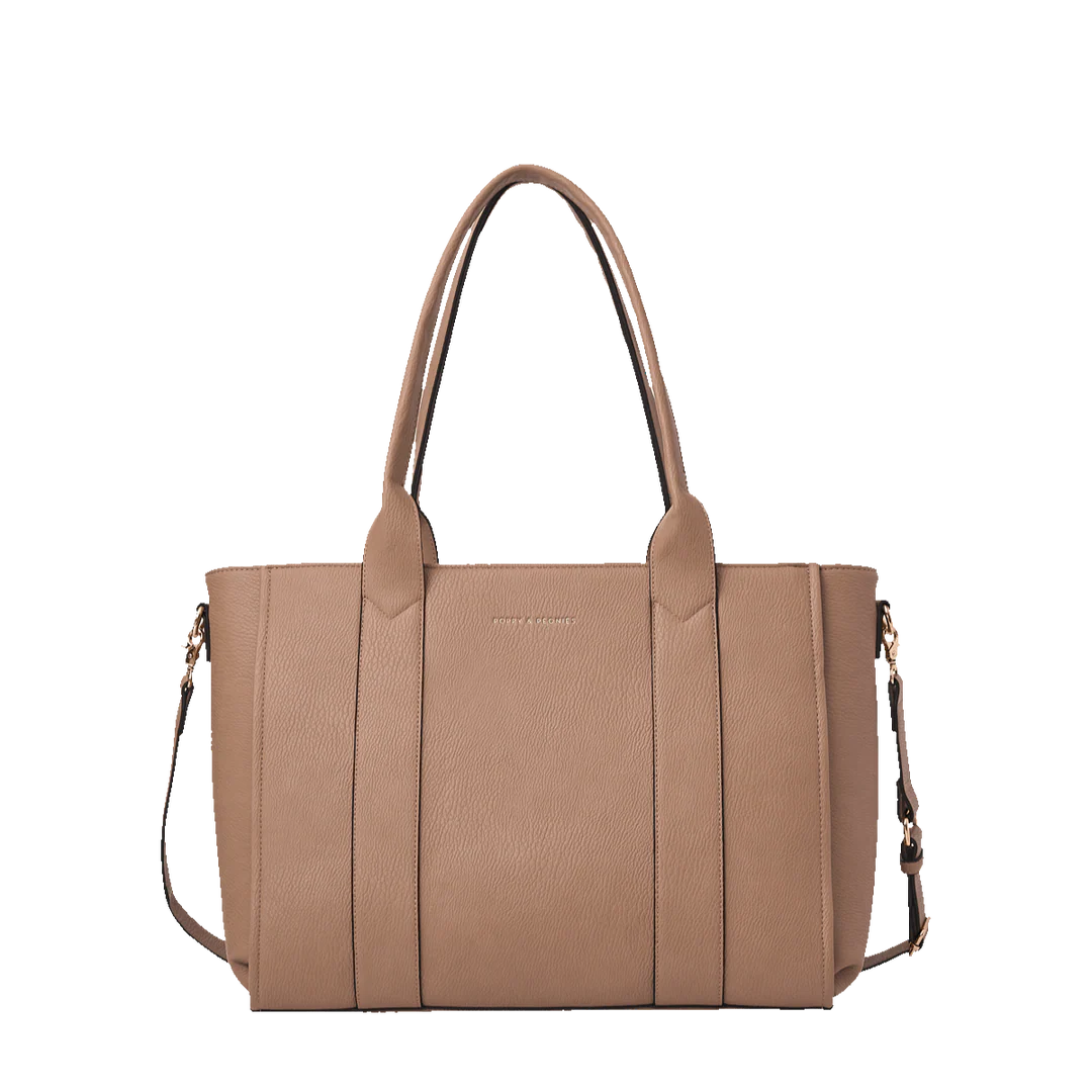 🔥Large Capacity Vegan Leather Work & Travel Tote Bag