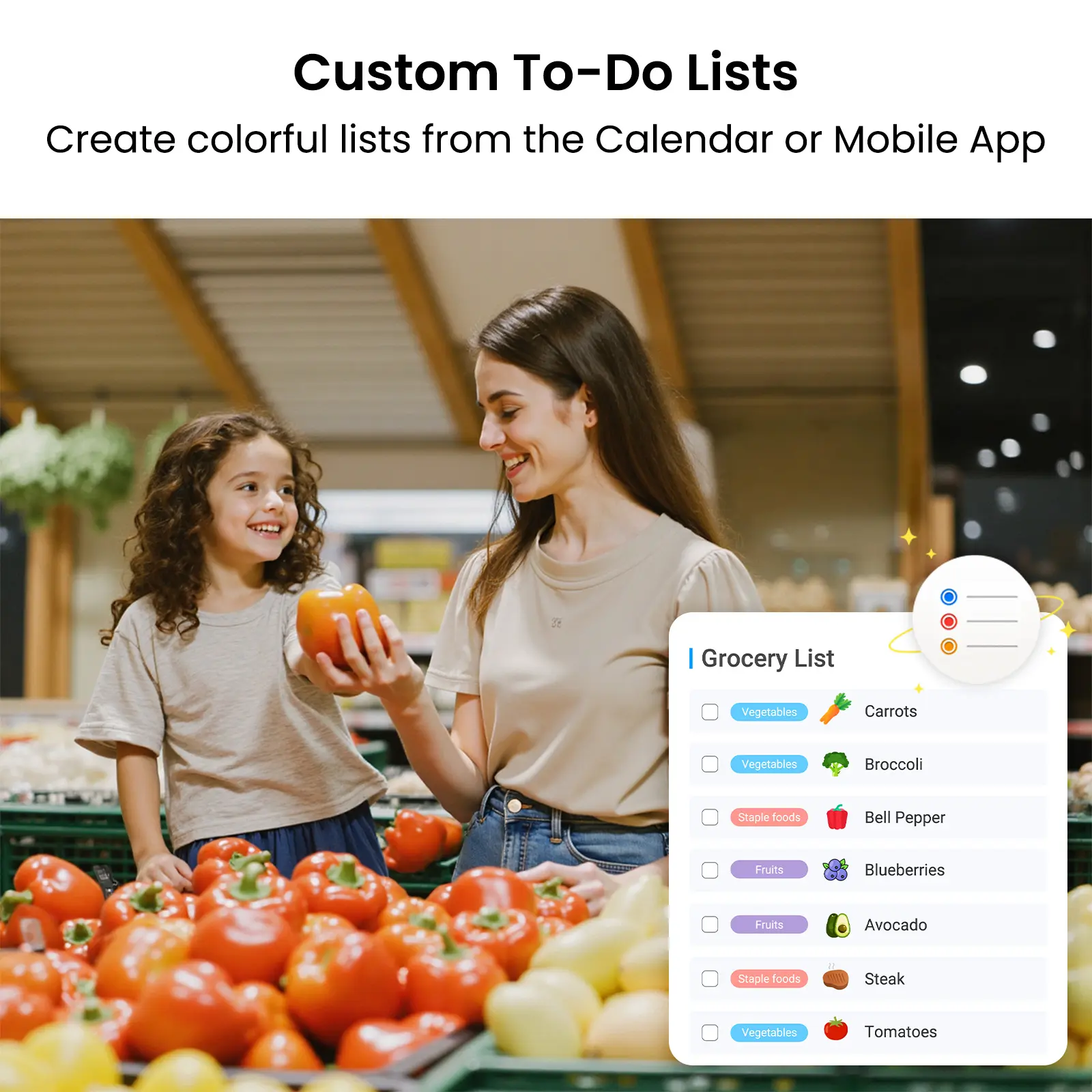 Sign Dual-Mode Digital Family Wall Calendar - 15.6"