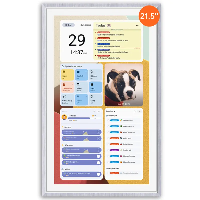 Sign Dual-Mode Digital Family Wall Calendar - 15.6"