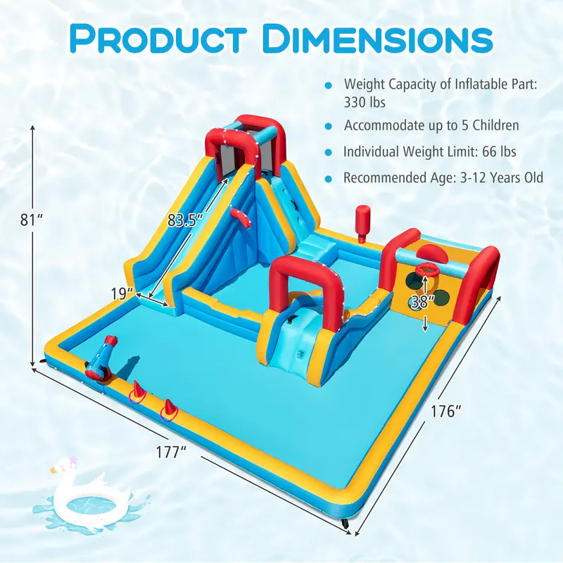 Costzon Inflatable Mighty Bounce House with Air Blower