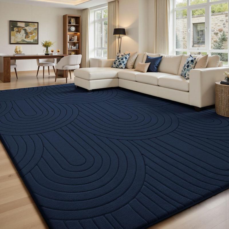 Area Rug Soft Geometric Tree Ring