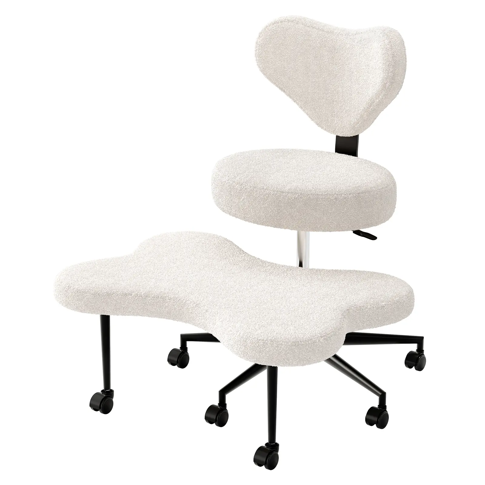  Ergonomic Cross Leg Office Chair, Pink