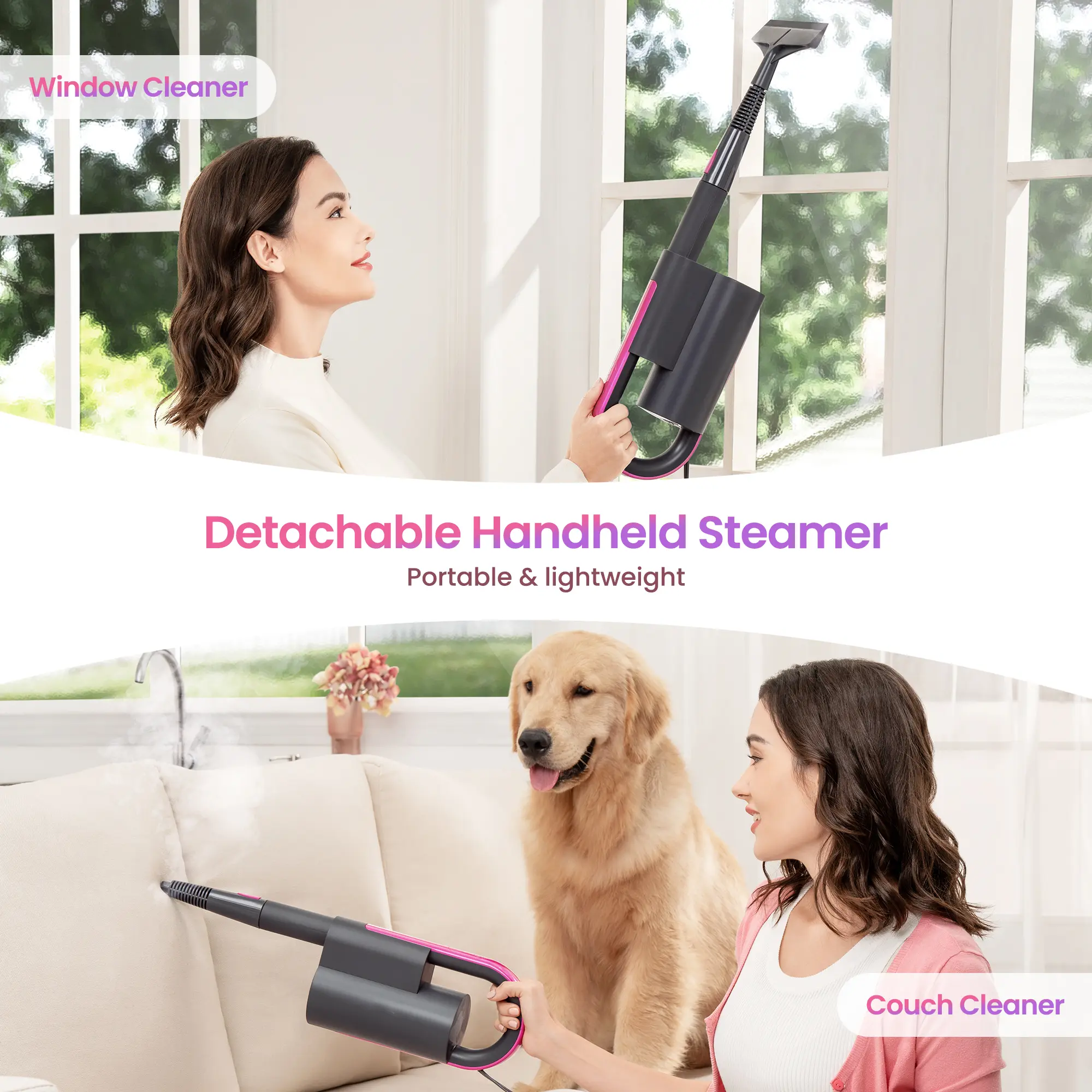 Schenley 18-in-1 Steam Mop with Handheld Steamer