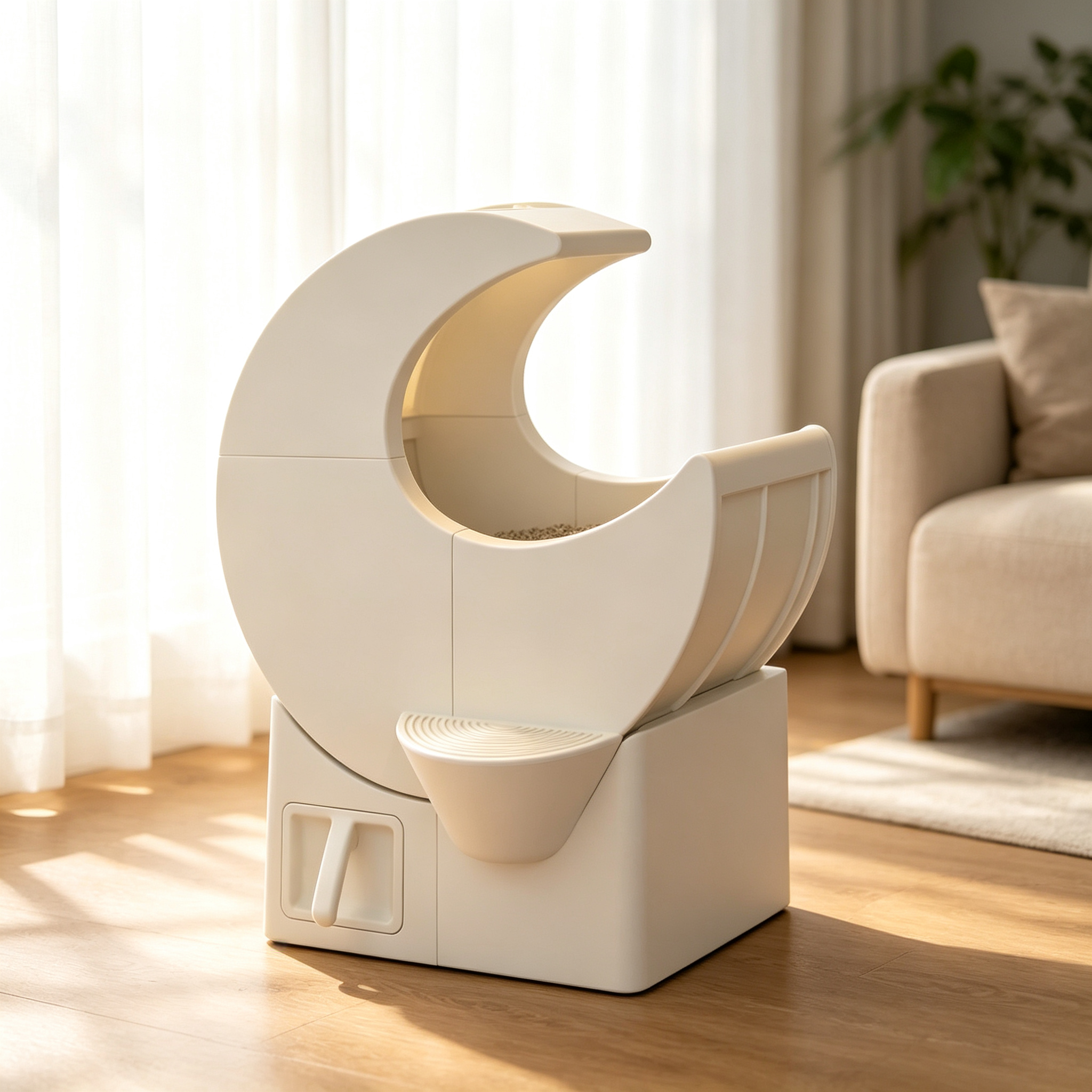 Manual Rotating Cat Litter Box – 5-Second Easy Clean, No Scooping, No Electricity