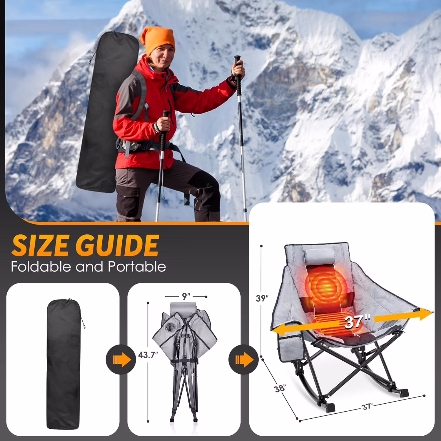 Portable Heated Rocking Chair