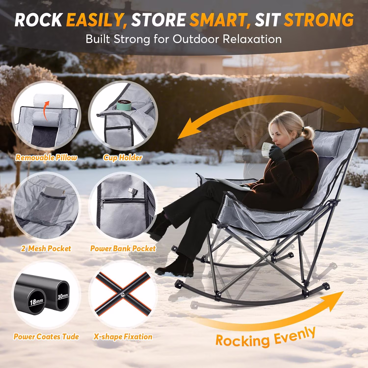 Portable Heated Rocking Chair