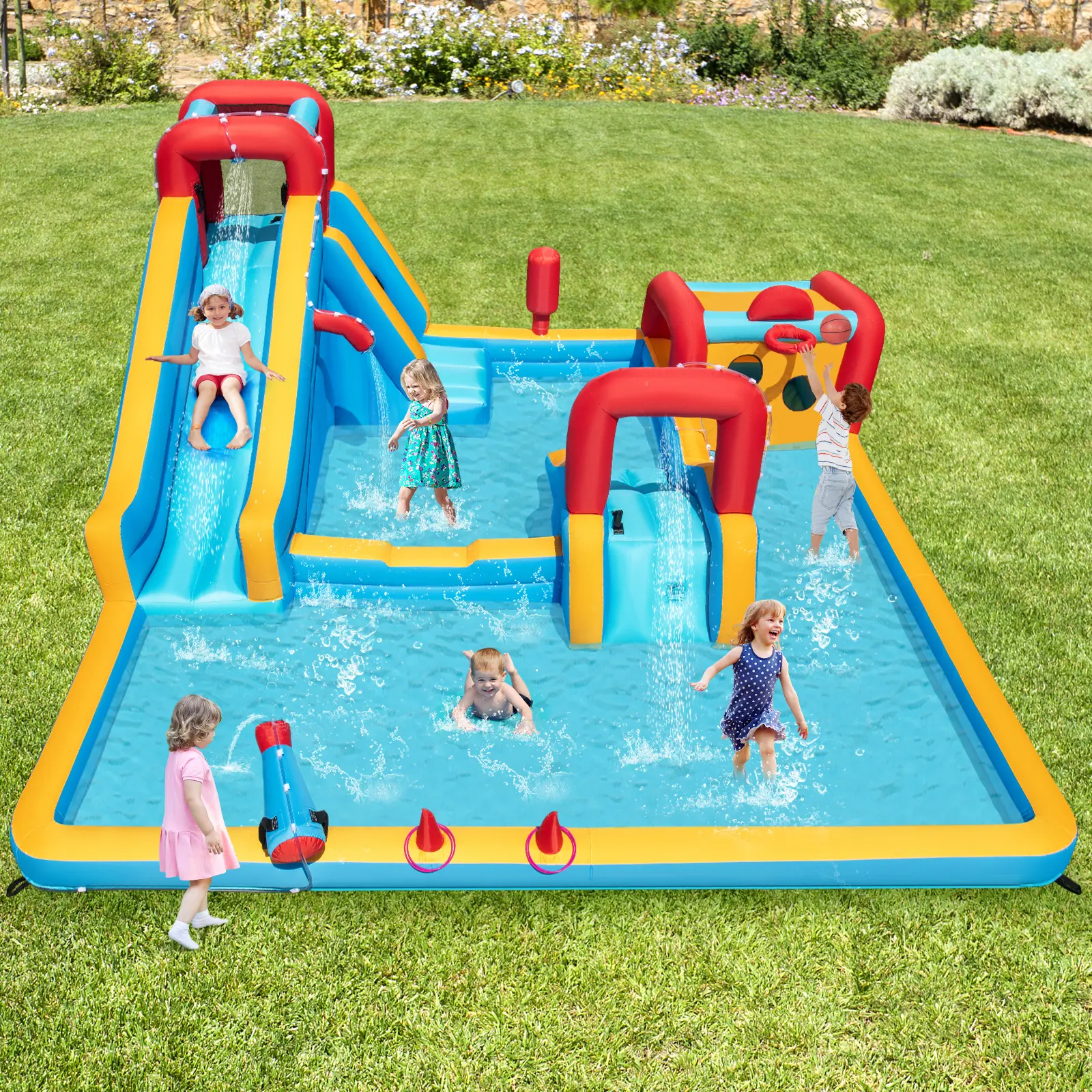 Costzon Inflatable Mighty Bounce House with Air Blower