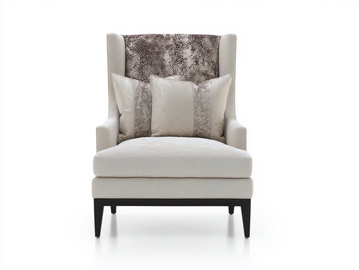 Poltrona con braccioli in tessuto 75x80x100 cm beige - adatto per soggiorno - design moderno-Milolihaus