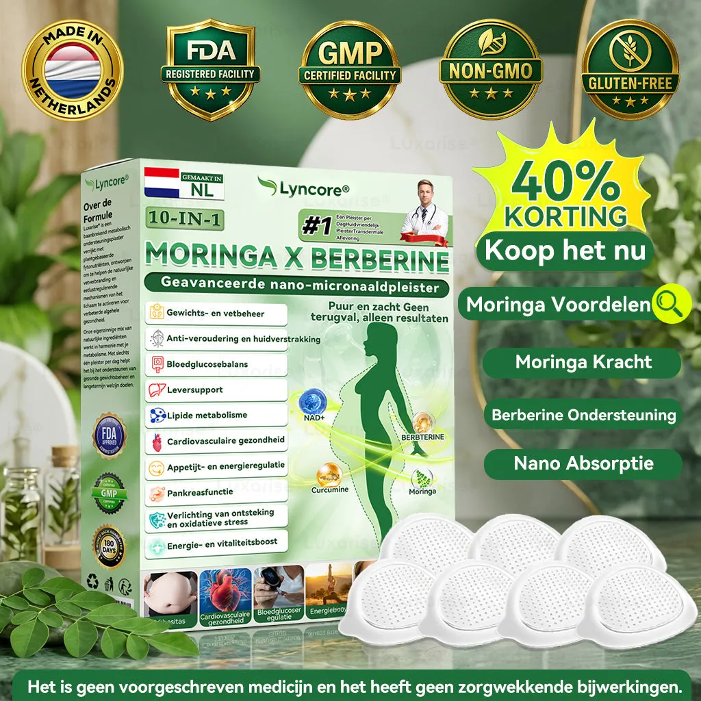 𝐎𝐟𝐟𝐢𝐜𝐢ë𝐥𝐞 𝐖𝐢𝐧𝐤𝐞𝐥 |🍁𝑳𝒖𝒙𝒂𝒓𝒊𝒔𝒆® Moringa & Berberine 10-in-1 Nano-Micronaaldpleister ✅📢 (1x per dag, zichtbaar resultaat in 7 dagen)
