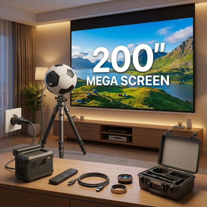 [2026 World Premiere] StadiumVibe™ Next-Gen 4K Football Projector | The Ultimate Tech Gadget Every Man Wants