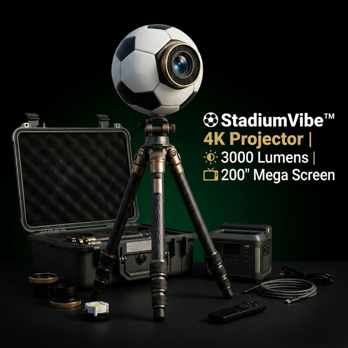 [2026 World Premiere] StadiumVibe™ Next-Gen 4K Football Projector | The Ultimate Tech Gadget Every Man Wants
