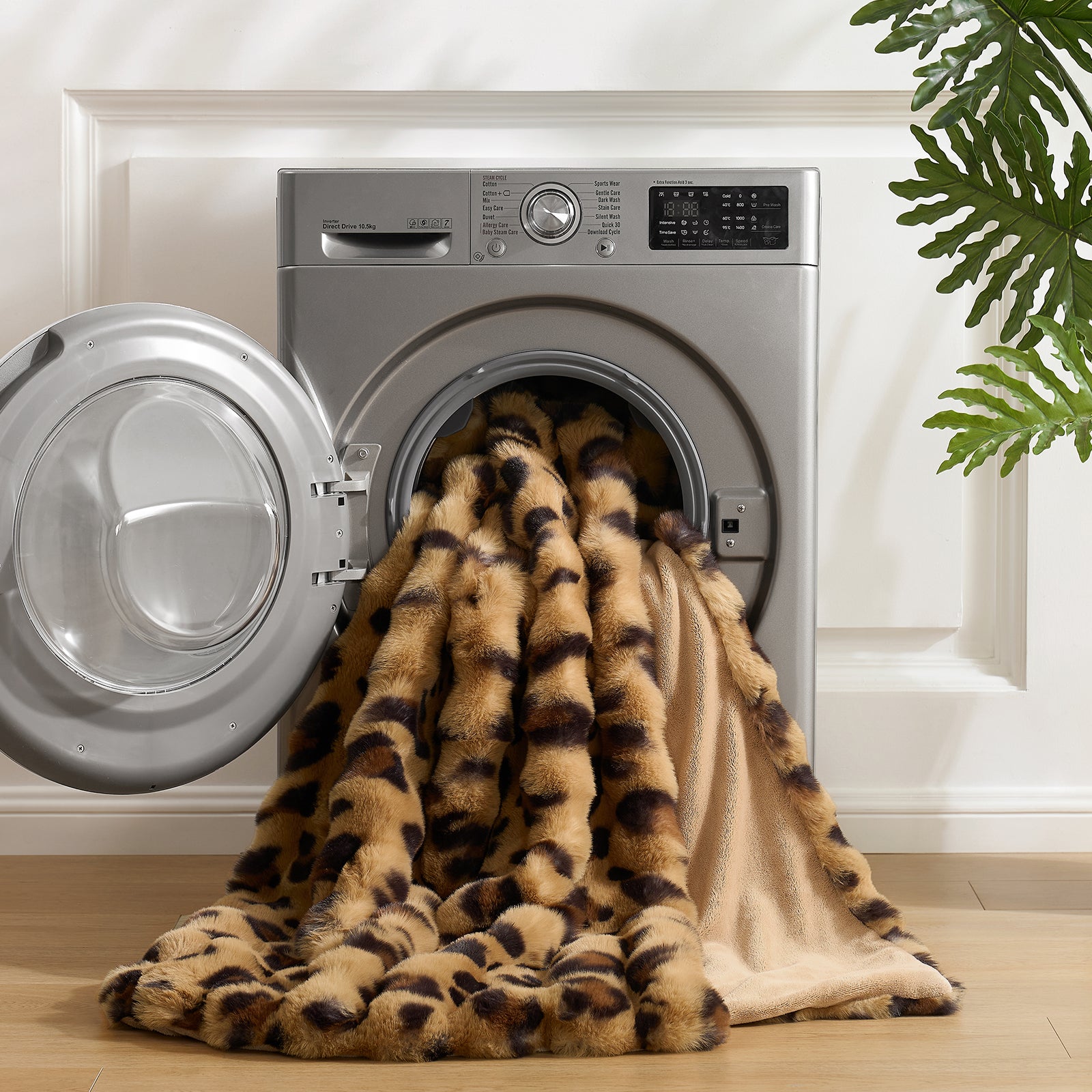 Bubble Faux Fur Throw Blanket - Tie-dye Pink