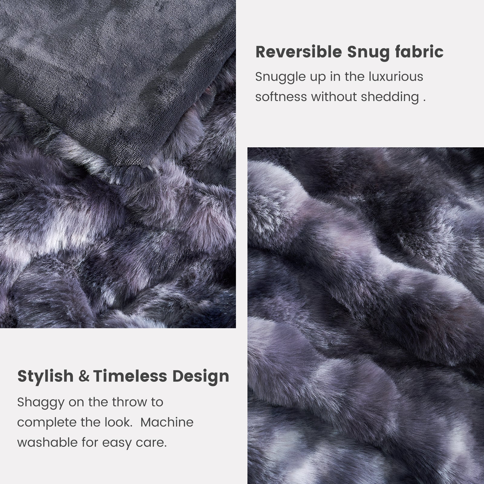 Bubble Faux Fur Throw Blanket - Tie-dye Pink
