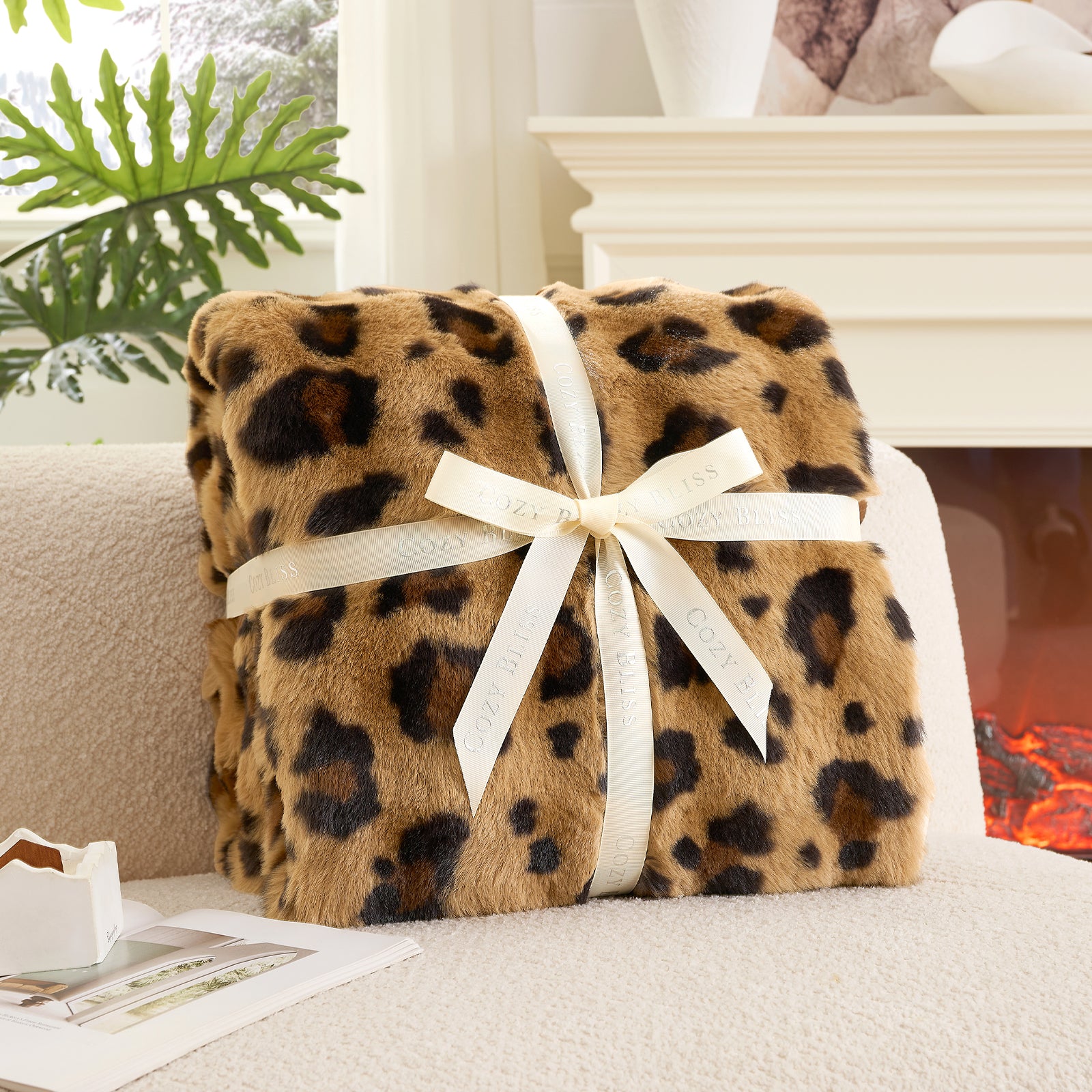 Bubble Faux Fur Throw Blanket - Tie-dye Pink