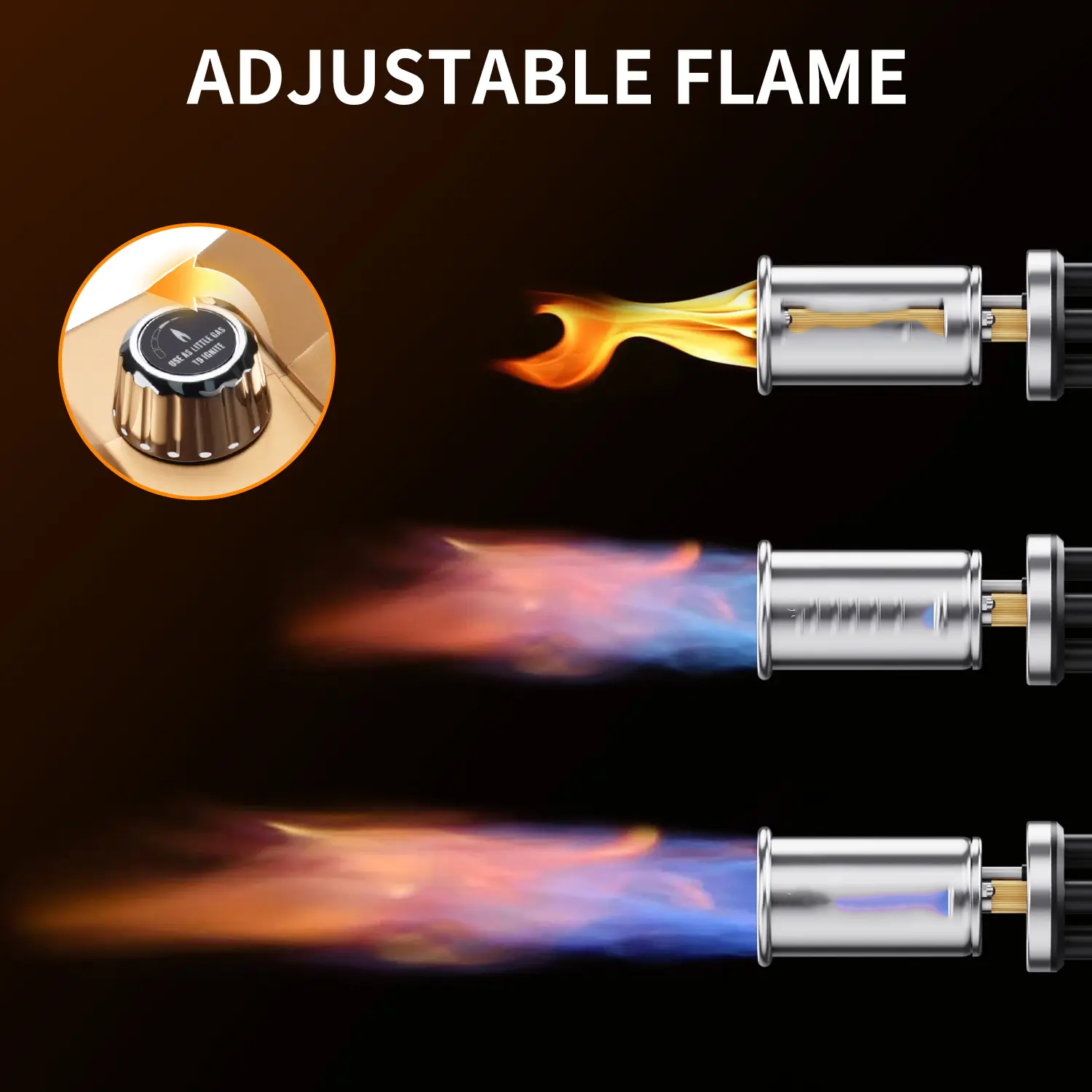 Powerful Propane Torch , Kitchen Blow Torch Gun with Adjustable Flame, Detachable Cooking Torch for Searing Steak, Camping, BBQ, Welding (Tank Not Included) fathersdaygiftideasPowerful Propane Torch , Kitchen Blow Torch Gun with Adjustable Flame, Detachab