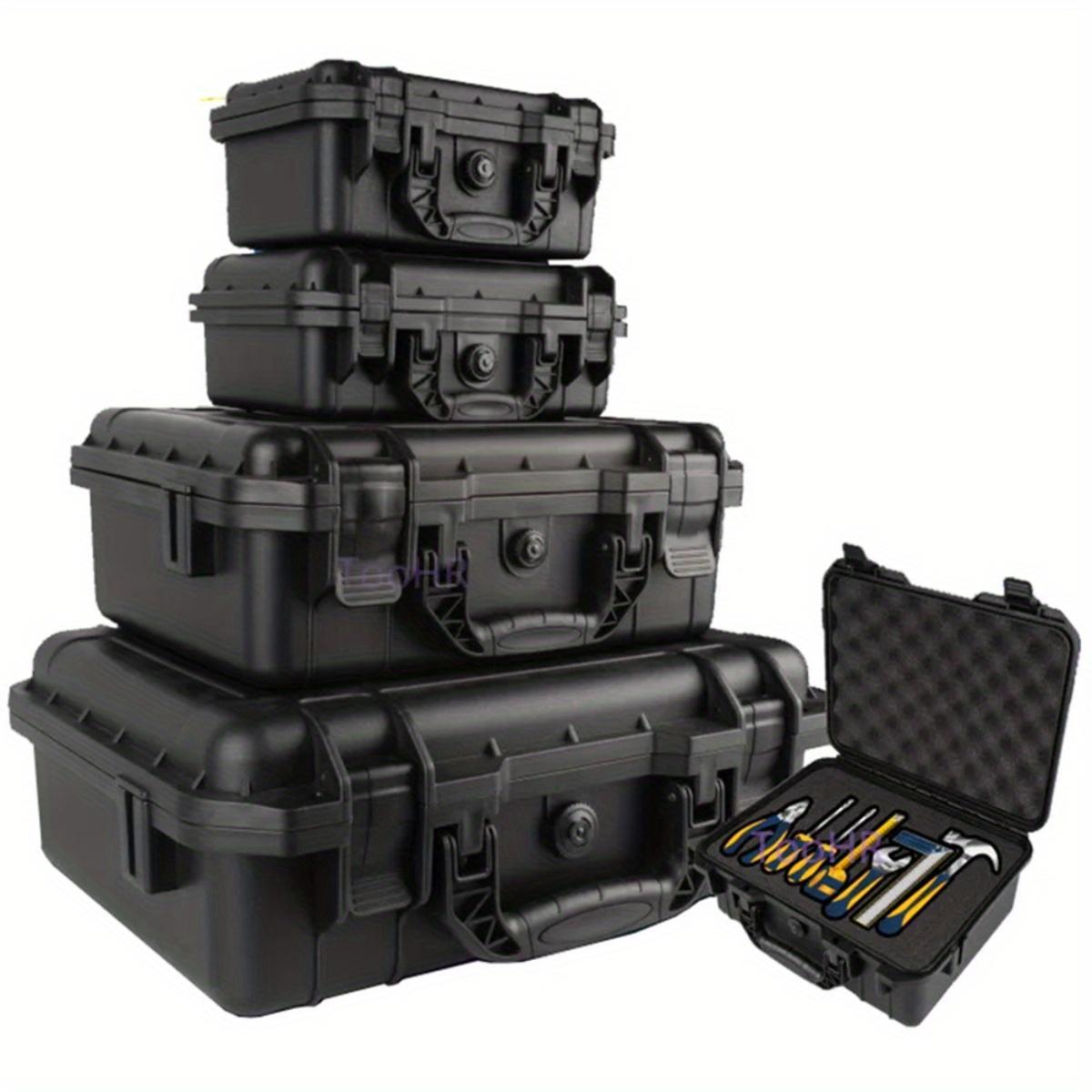 Waterproof Hard Carry Case Bag, Tool Case with Pre-cut Sponge Storage Box, Safety Protector Organizer, Hardware Toolbox, Home Repair Toolbox, Durable Toolbox, Tool Storage Container