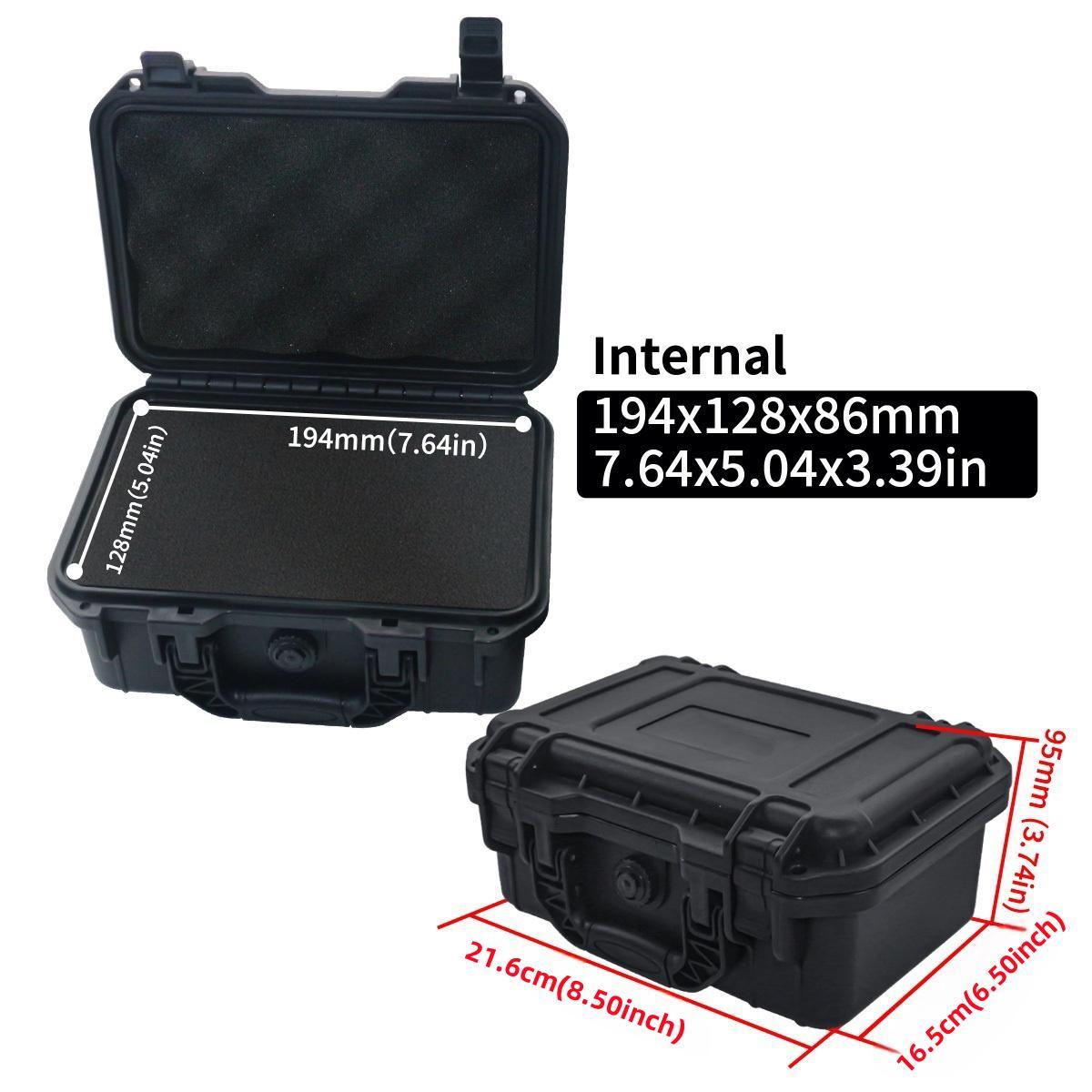 Waterproof Hard Carry Case Bag, Tool Case with Pre-cut Sponge Storage Box, Safety Protector Organizer, Hardware Toolbox, Home Repair Toolbox, Durable Toolbox, Tool Storage Container
