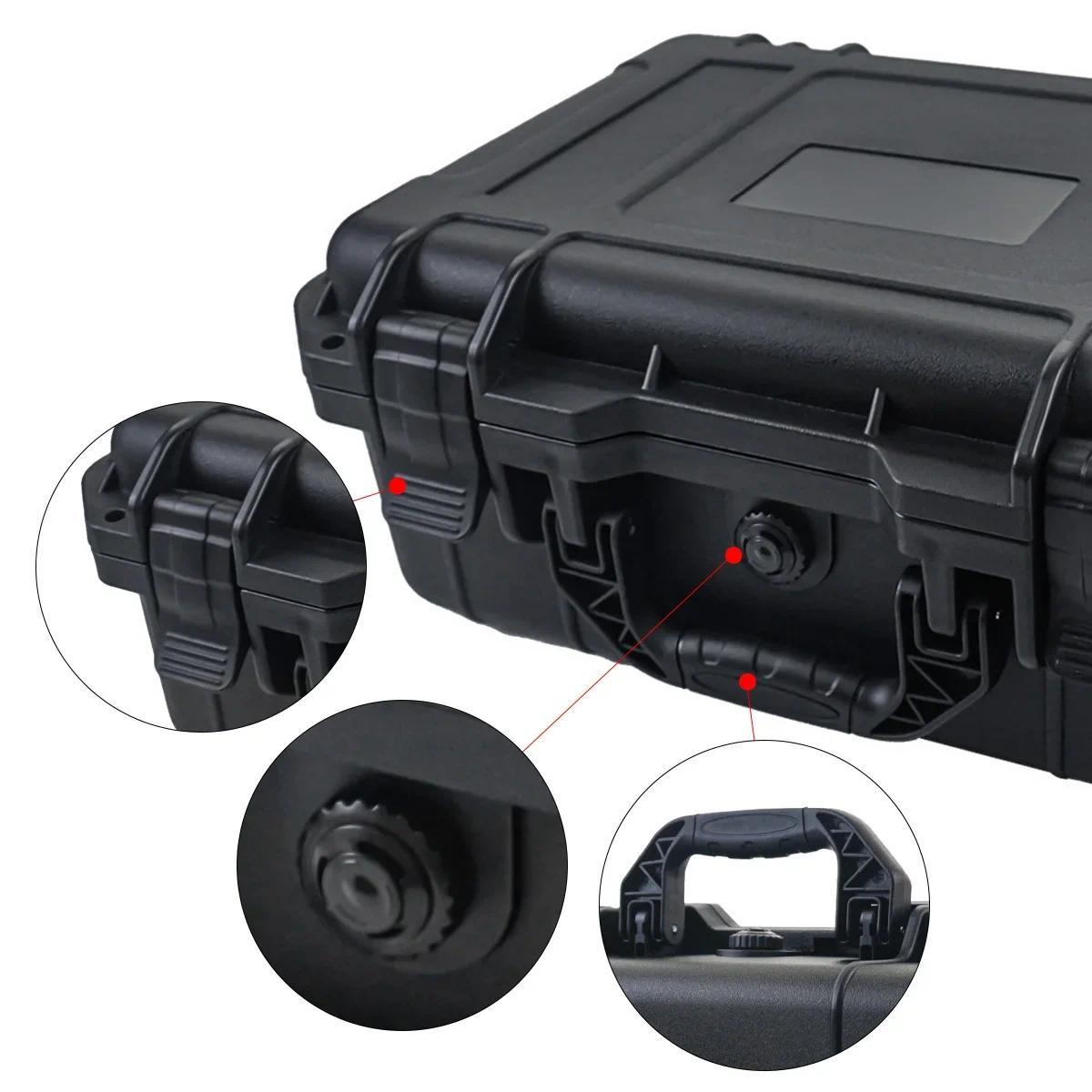 Waterproof Hard Carry Case Bag, Tool Case with Pre-cut Sponge Storage Box, Safety Protector Organizer, Hardware Toolbox, Home Repair Toolbox, Durable Toolbox, Tool Storage Container