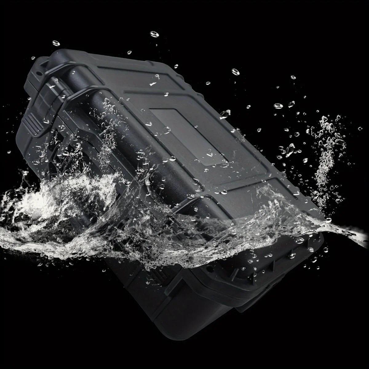 Waterproof Hard Carry Case Bag, Tool Case with Pre-cut Sponge Storage Box, Safety Protector Organizer, Hardware Toolbox, Home Repair Toolbox, Durable Toolbox, Tool Storage Container