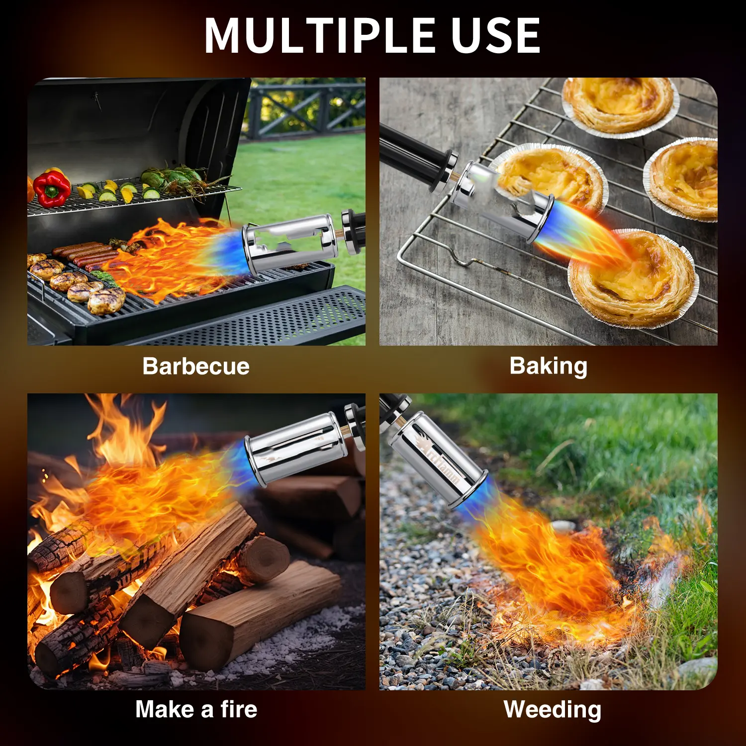 Powerful Propane Torch , Kitchen Blow Torch Gun with Adjustable Flame, Detachable Cooking Torch for Searing Steak, Camping, BBQ, Welding (Tank Not Included) fathersdaygiftideasPowerful Propane Torch , Kitchen Blow Torch Gun with Adjustable Flame, Detachab
