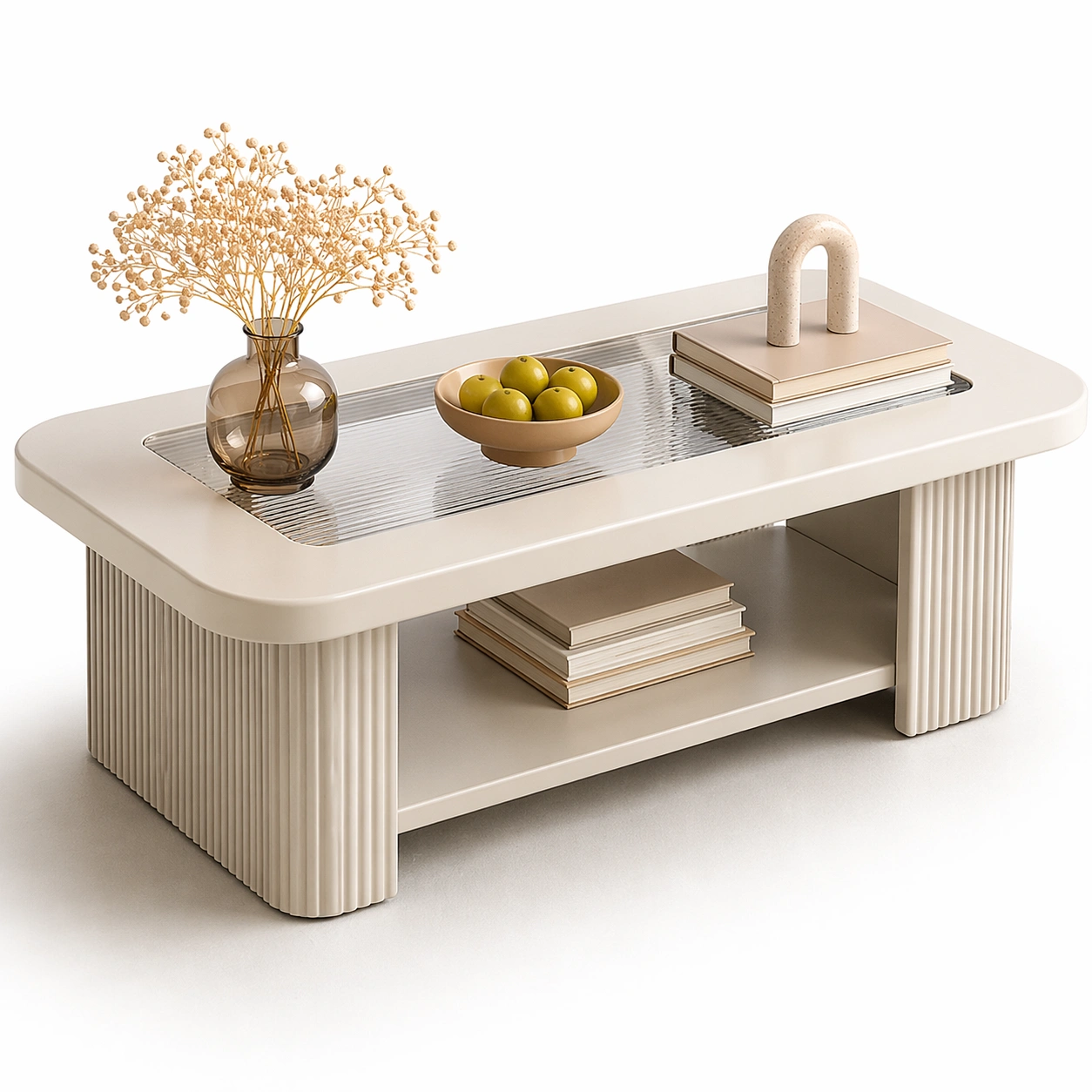 Offenes Regal Organisches Design Cremewei?-SelviaStyle