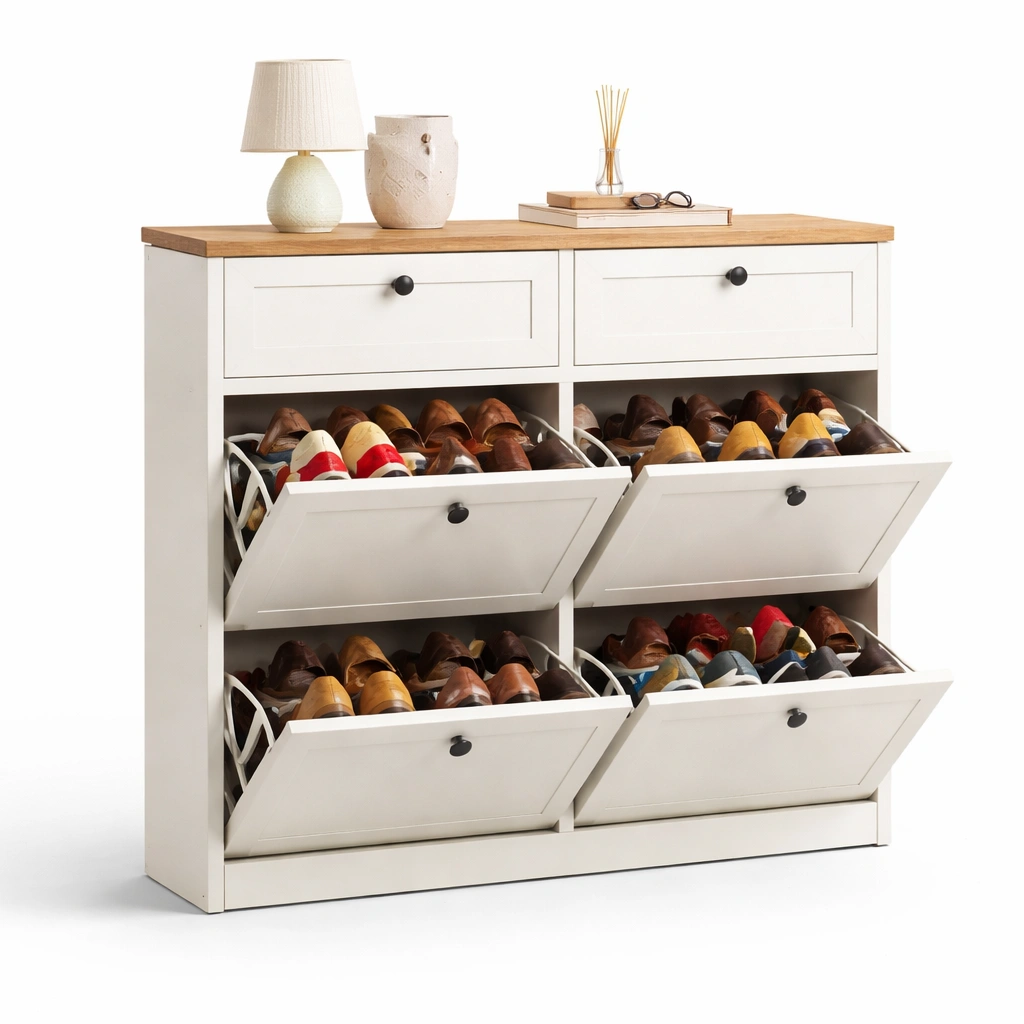 Schuhschrank mit offener F?cheraufteilung-SelviaStyle