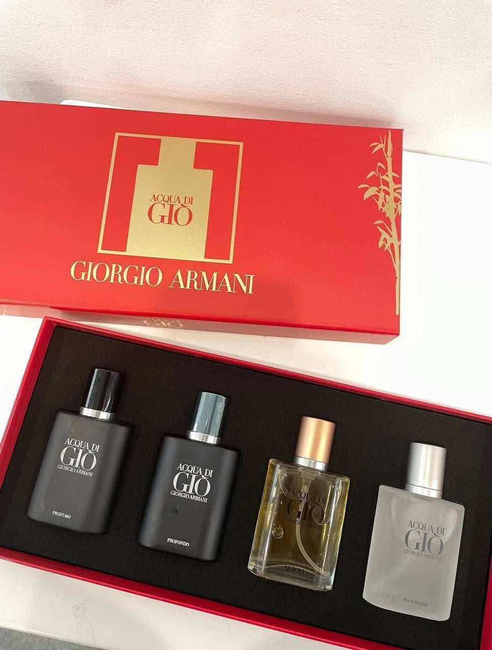 Giorgio Armani ACQUA DI GIO Set 4IN1 Red Box Set 4×30ml Perfume Fragrance Cologne