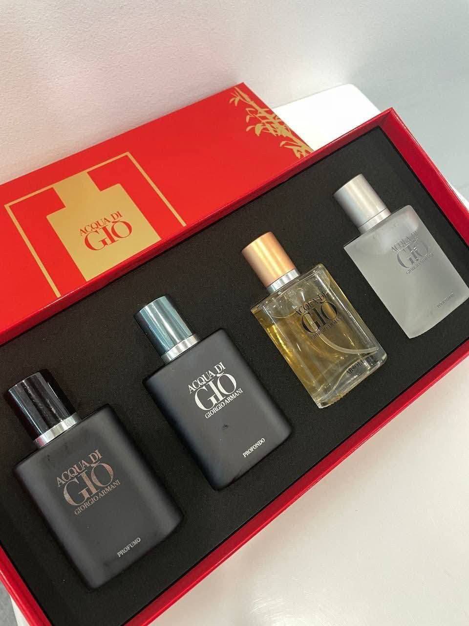 Giorgio Armani ACQUA DI GIO Set 4IN1 Red Box Set 4×30ml Perfume Fragrance Cologne