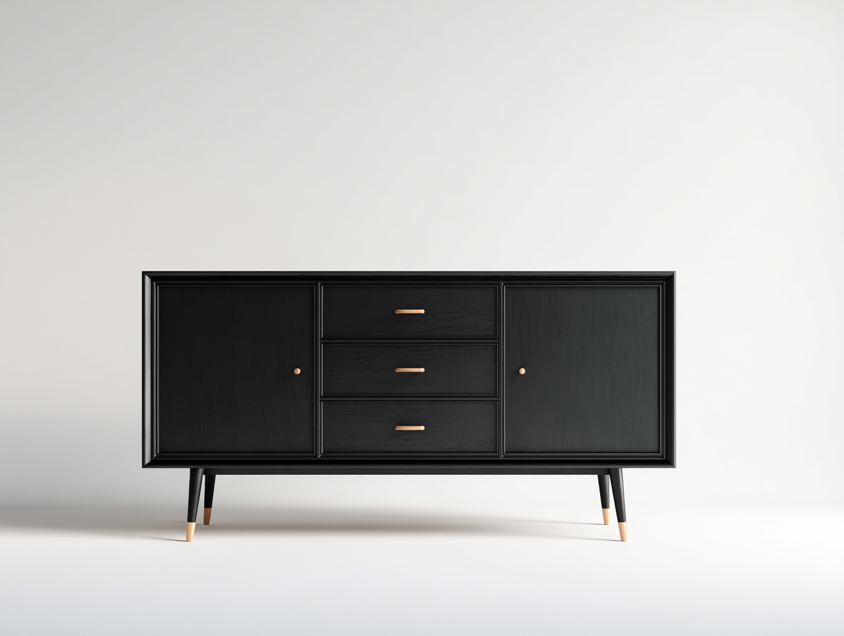 Mobile ingresso in legno effetto rovere 170x40x80 cm per ingresso con ante e cassetti - nero-oro - design moderno elegante-Sicorpahome