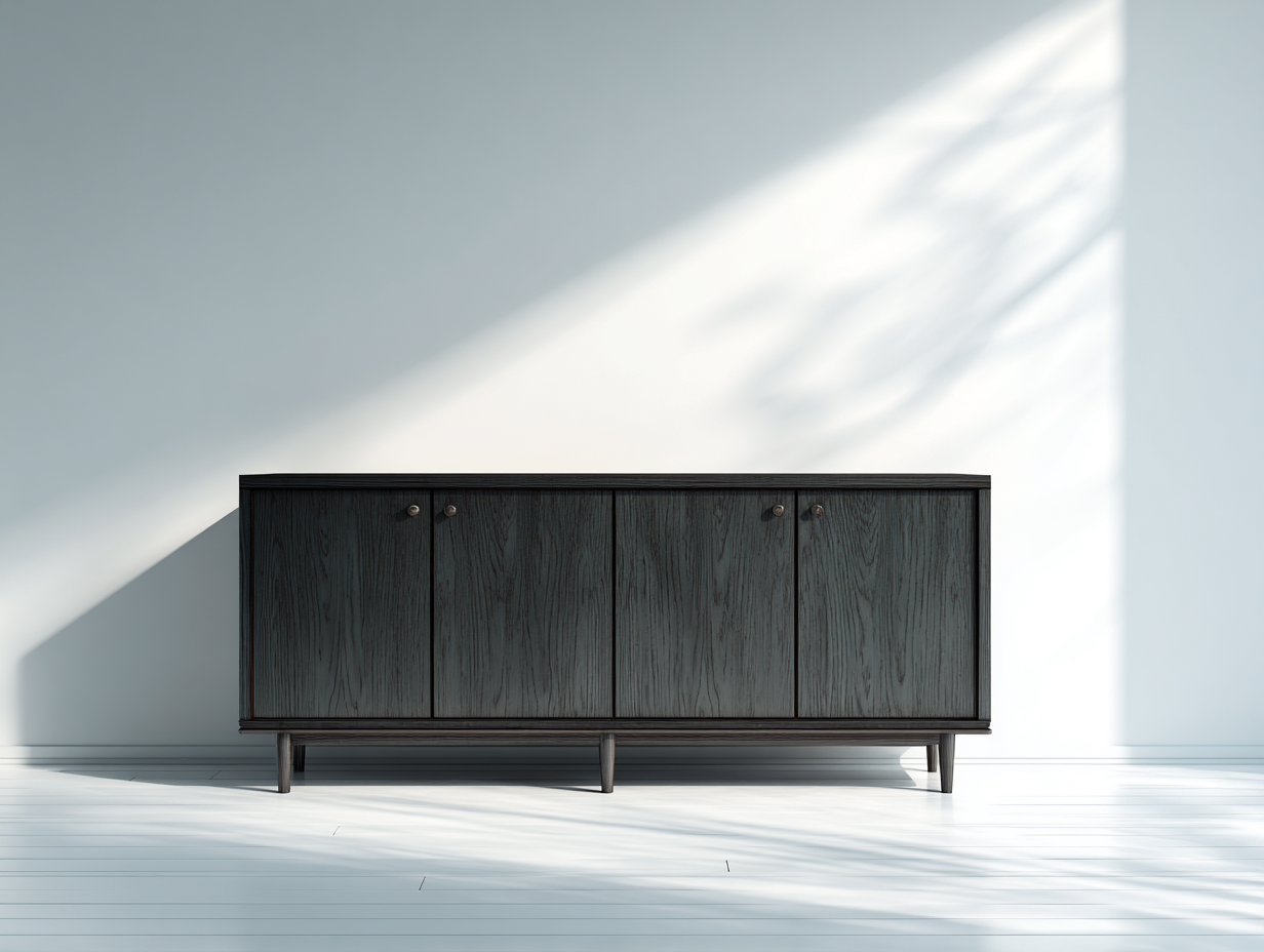 Mobile ingresso in legno nero 170x40x72 cm - adatto per ingresso - design moderno con ante-Sicorpahome