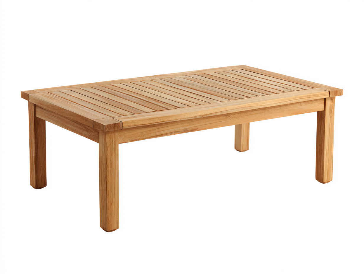 Tavolo da giardino rettangolare in legno massello 150x80x75 cm per esterni - marrone chiaro - design naturale moderno-Sicorpahome