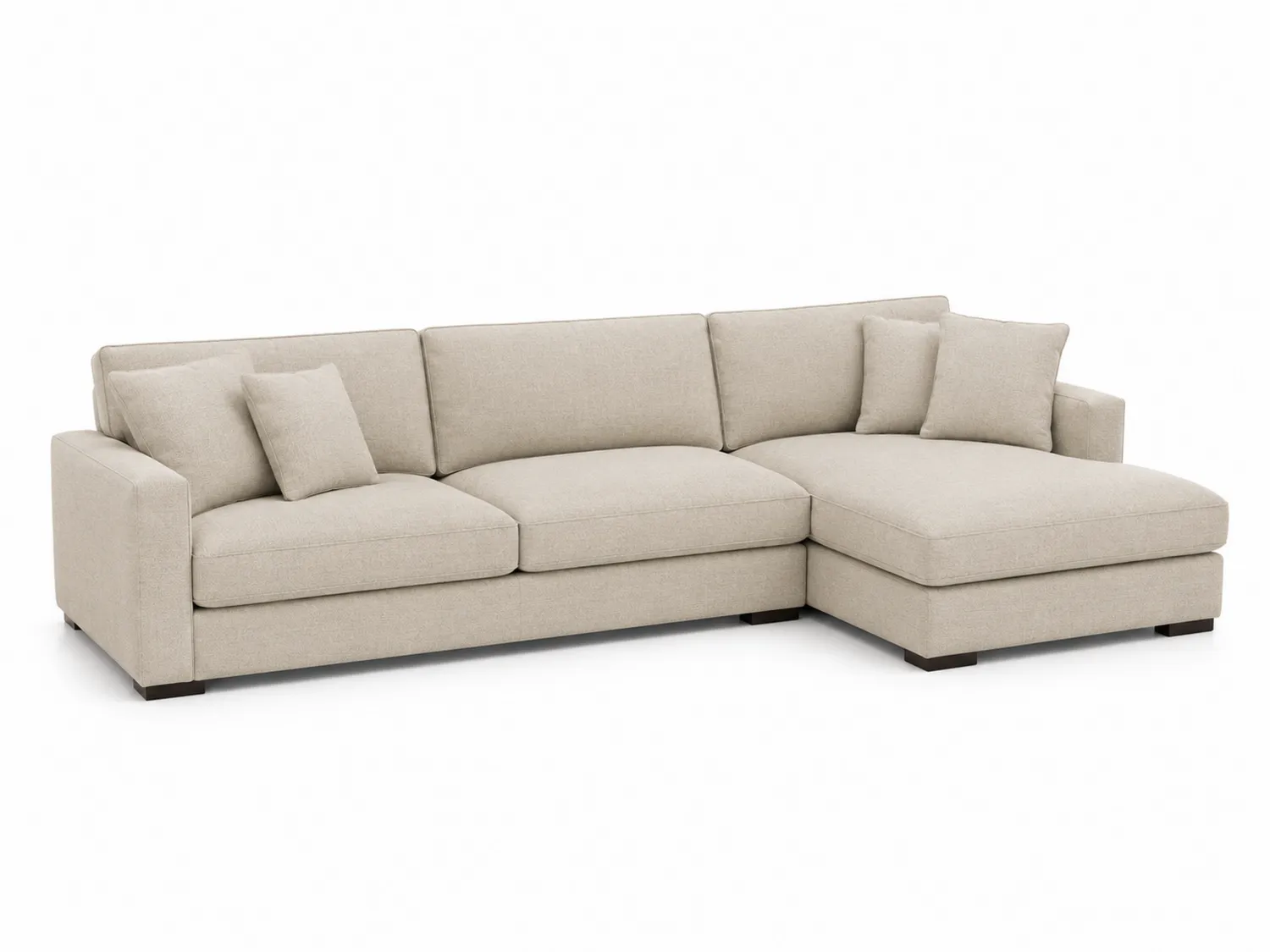 Ecksofa Stoff Beige