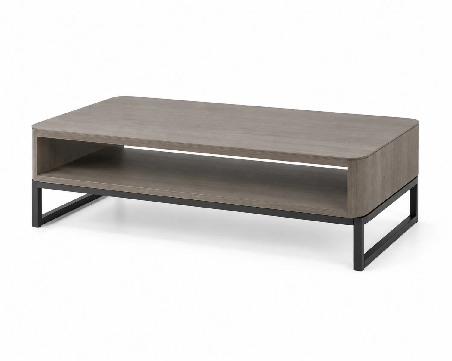Rechteckiger Couchtisch MDF Metall 120x60x30 cm