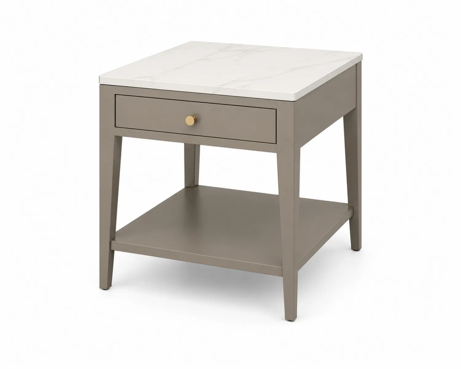Beistelltisch aus MDF mit Marmortischplatte