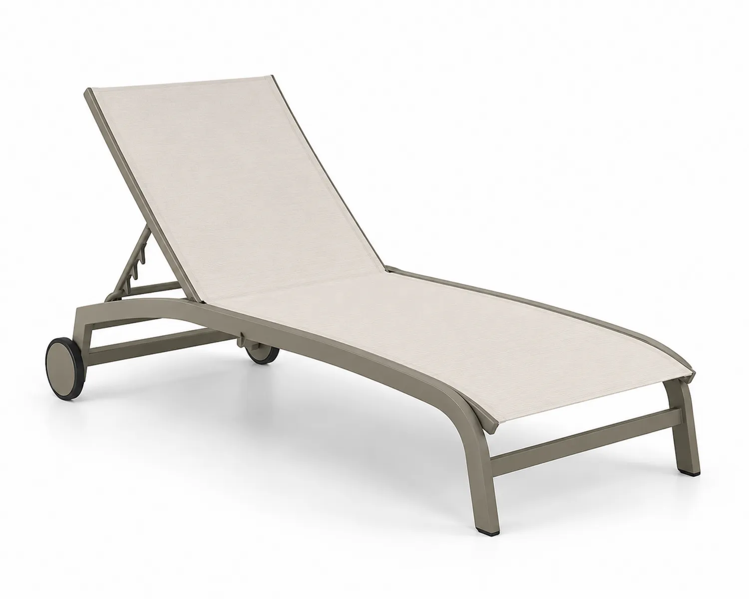 Sonnenliege Aluminium Textilene Beige verstellbar
