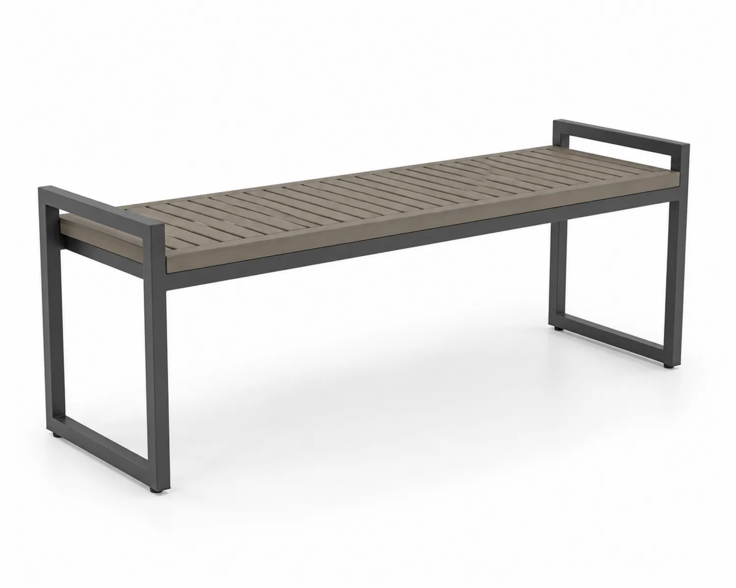 Gartenbank Aluminium Kunststoff Braun 180x45x45 cm
