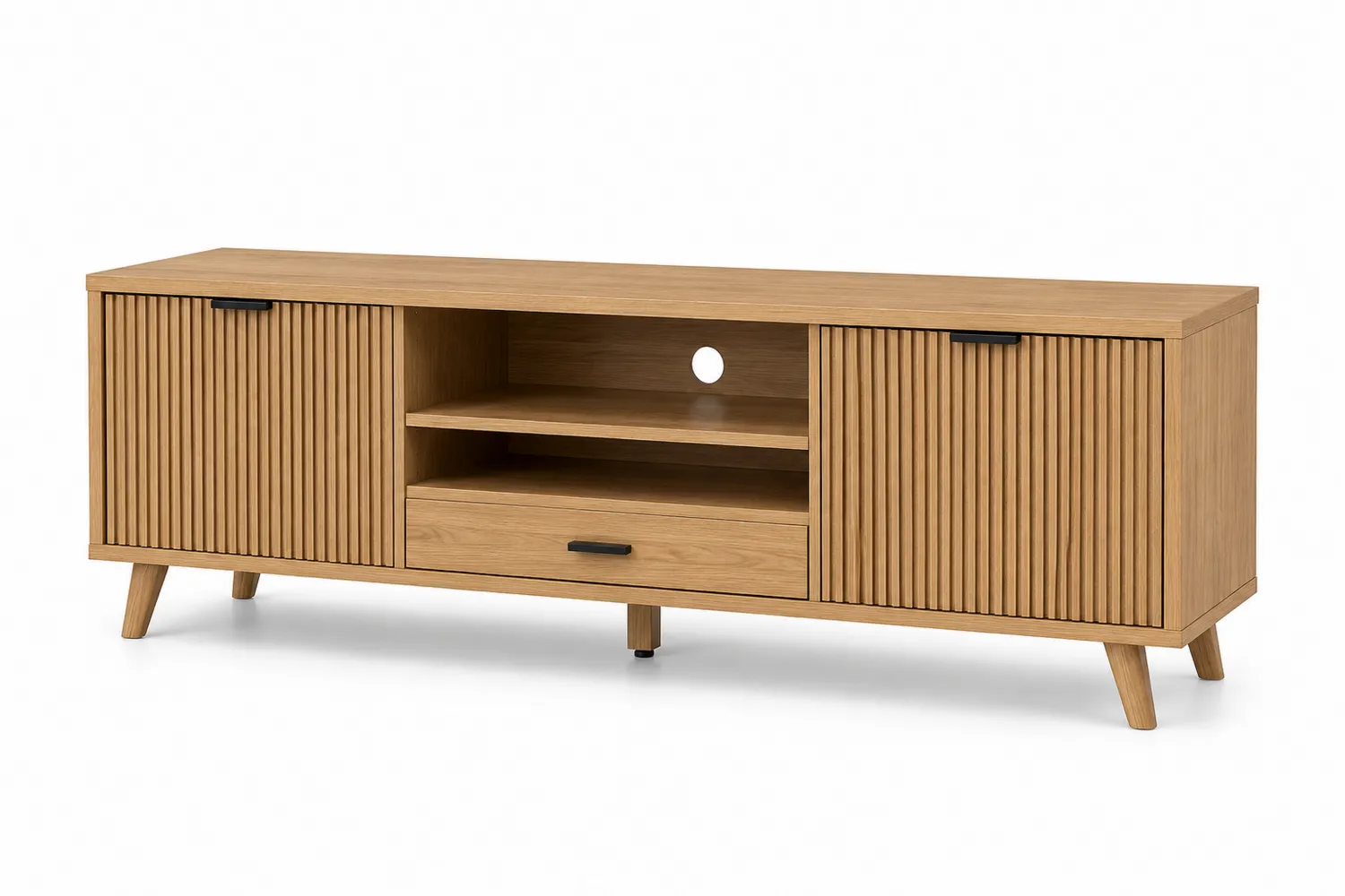 TV-Schrank aus Holzfurnier Eiche 150x40x50cm
