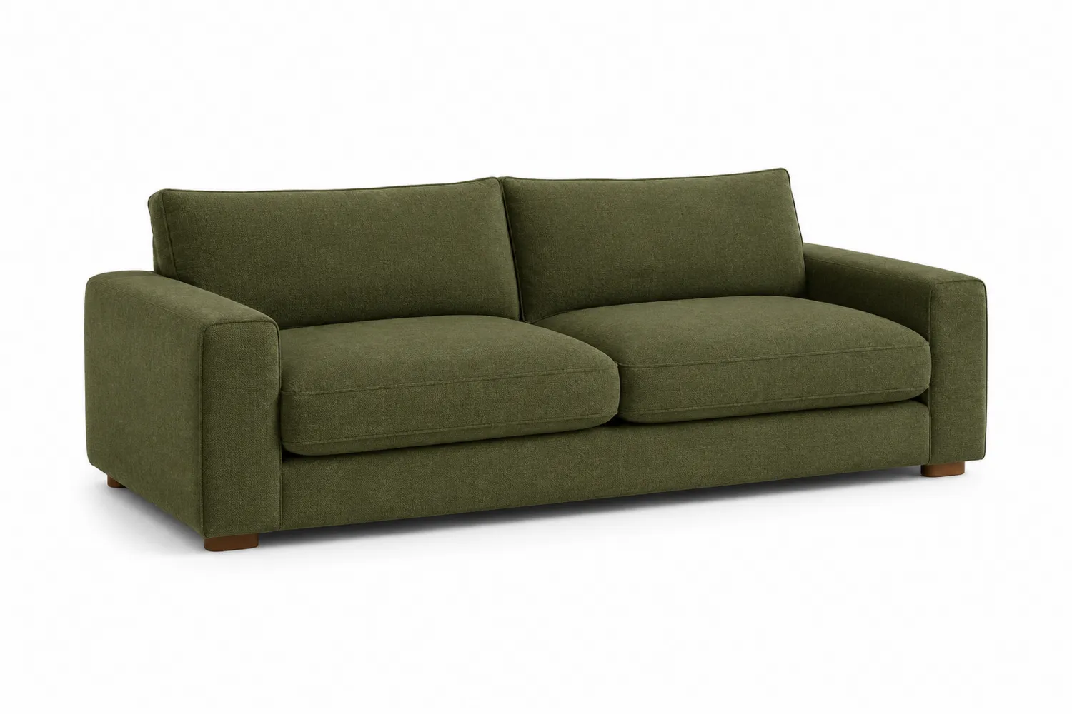 3-Sitzer Sofa Leinen Olivgrün 210x90x85cm