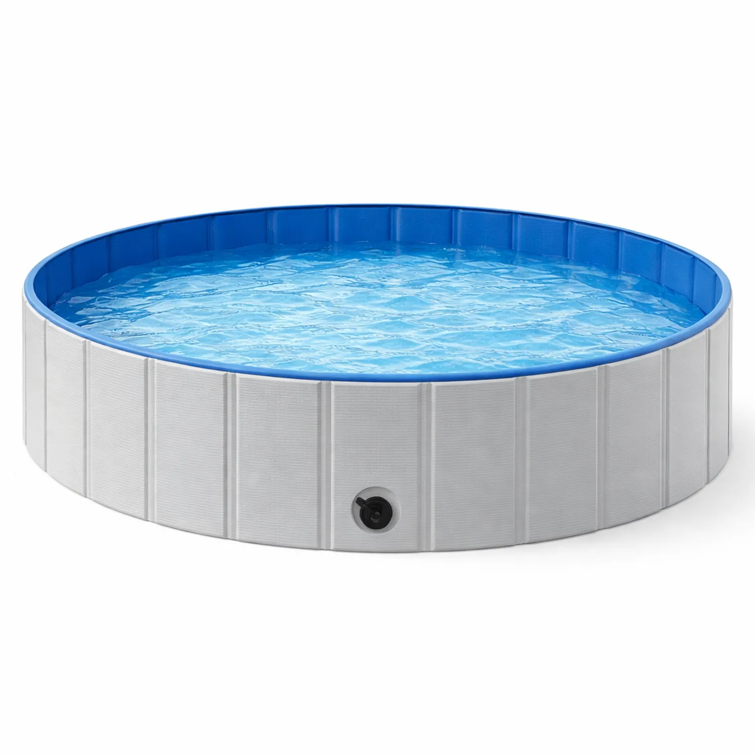 Rundes Schwimmbecken aus Stahl und PVC, 360cm Durchmesser, 90cm Höhe